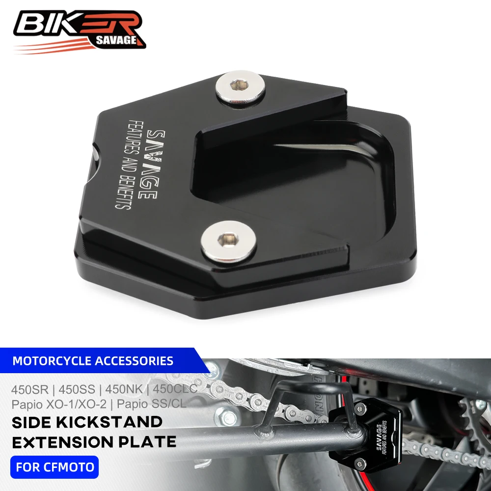

For CFMOTO 450SS Side Stand Kickstand Extension Pad 450SRS SR NK CLC Papio XO-1/XO-2 SS/CL Support Plate Anti-skid Enlarged Base