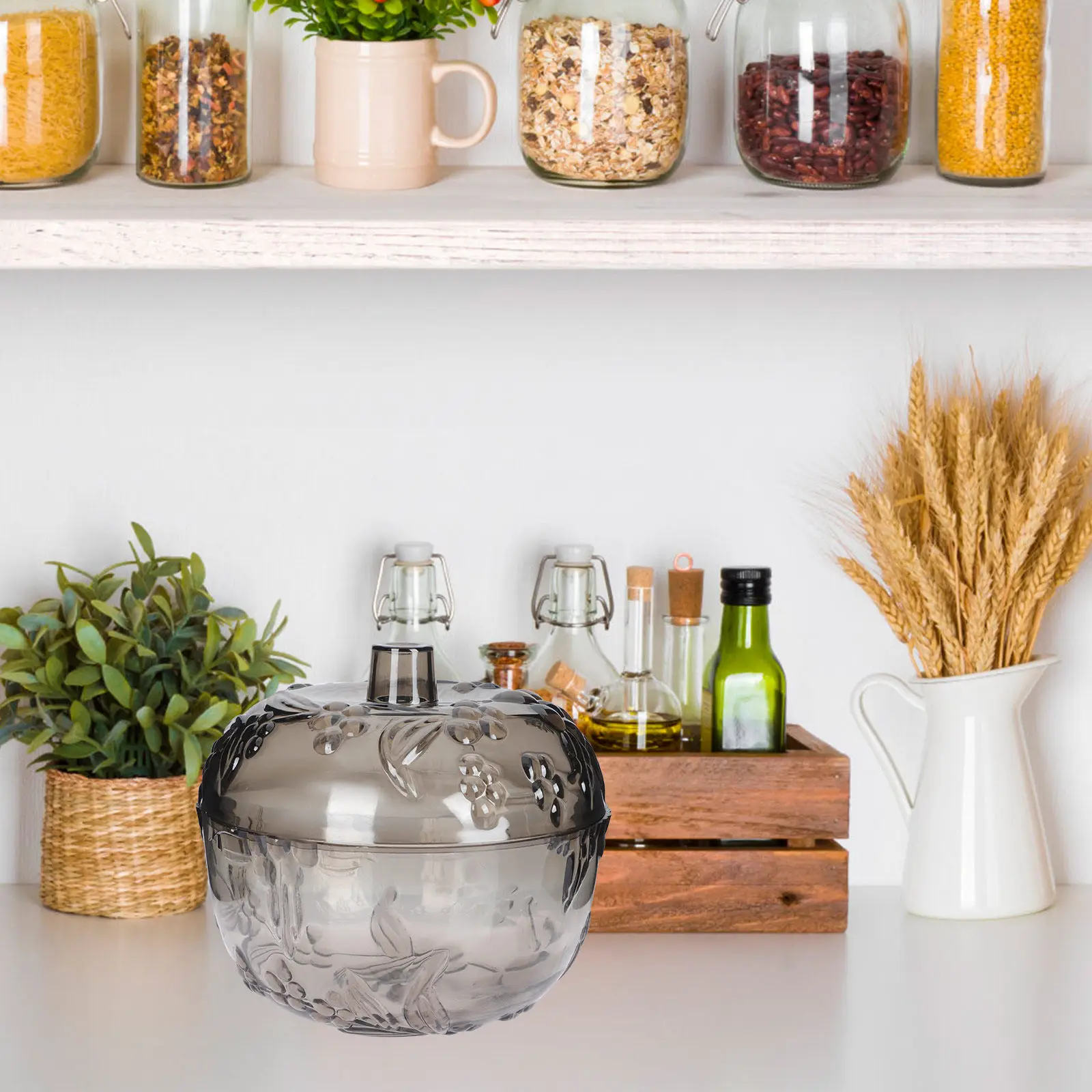 Candy Storage Jar with Airtight Lid Snack Holder for Home Bakery Party Decor Desktop Organizer Creative Candy Can Sealed Storage
