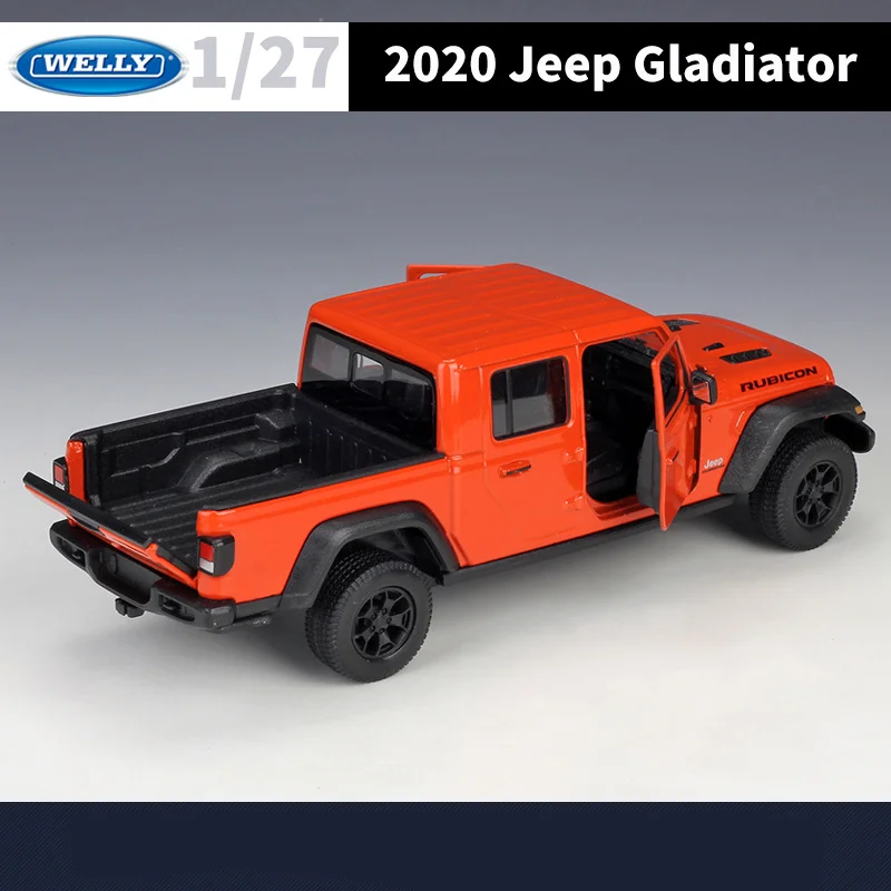 WELLY 1:27 Jeep Wrangler Rubicon Gladiator Alloy Pickup Car Model Diecasts Metal Off-Road Vehicles Car Model Childrens Toys Gift