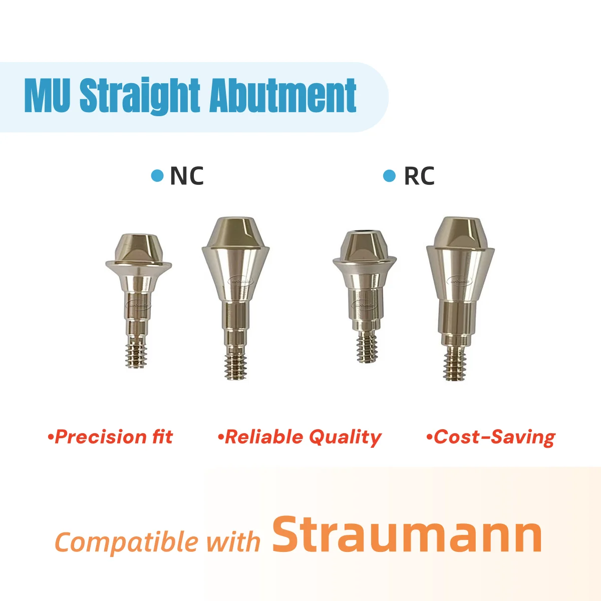6/10/20pcs Straight Abutment NC RC for Multi Unit Compatible With Straumann Dental Implant Restoration MU Abutment D4.6mm