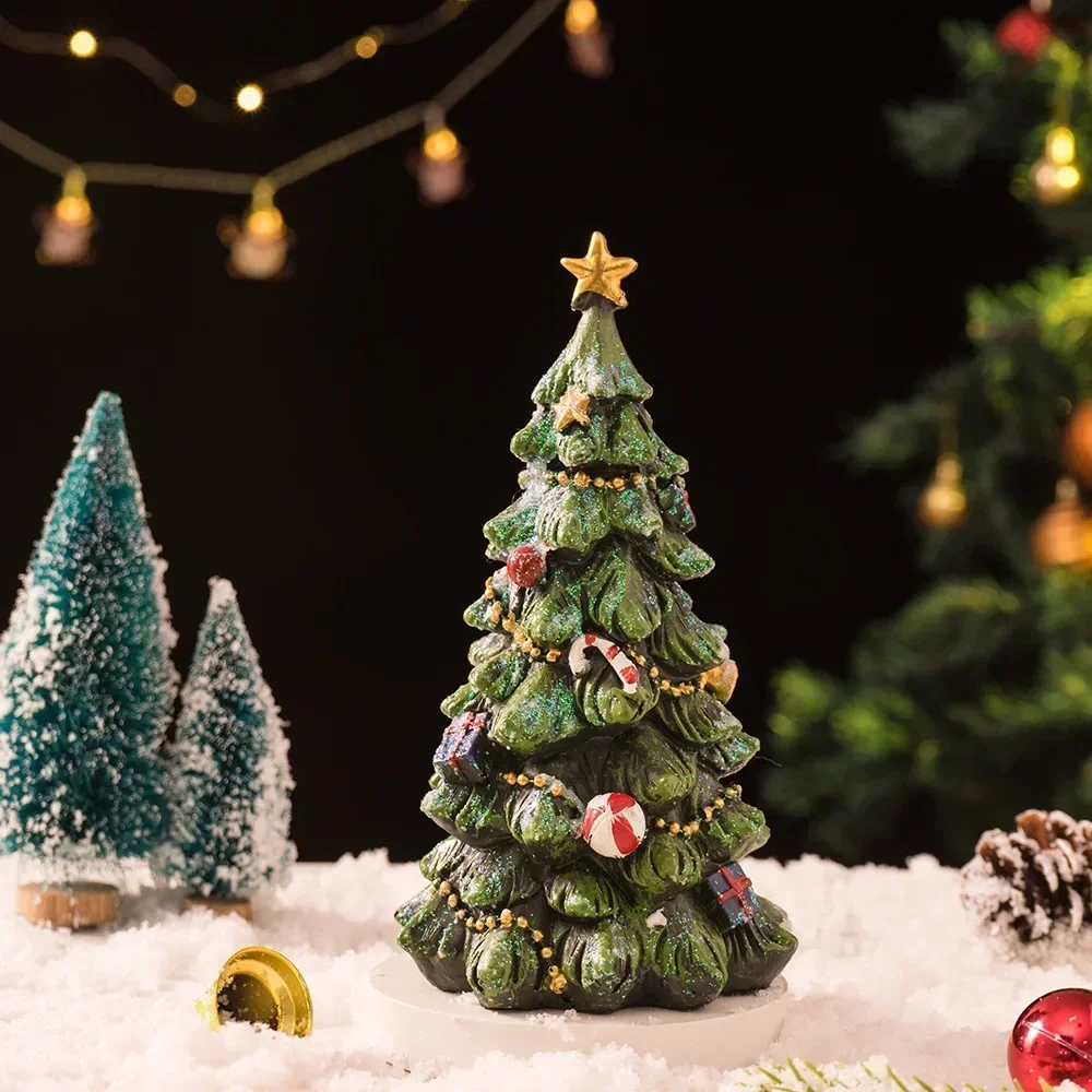 

Christmas Tree Resin Ornament Office Living Room Bedroom Dining Table Desktop Creative Atmosphere Home Decoration Crafts