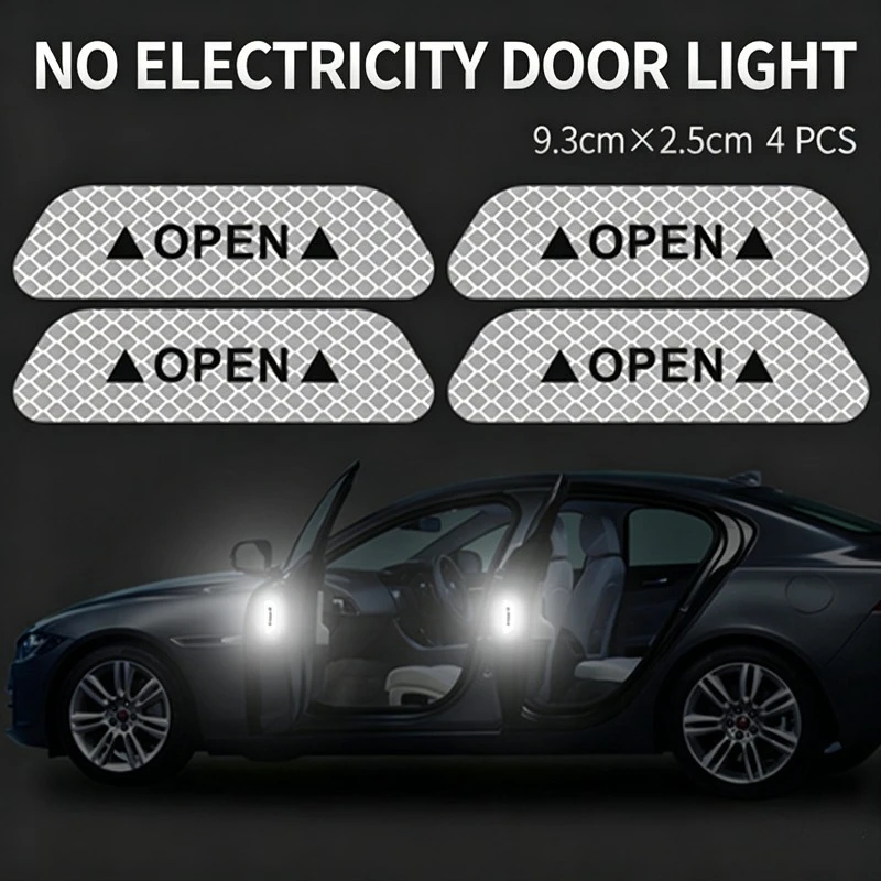 Reflective stickers, safety warning stickers, reflective film, car door anti-collision strips, scratch-resistant decorations