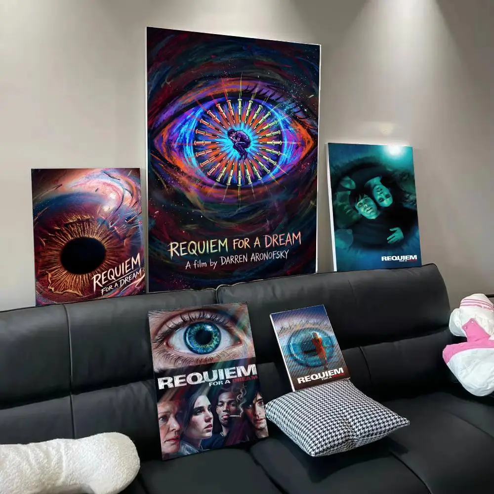 Movie R-Requiem for a Dream Poster Modern  Wall Art Aesthetic Minimalist Bedroom Decor Cafe Home Gift
