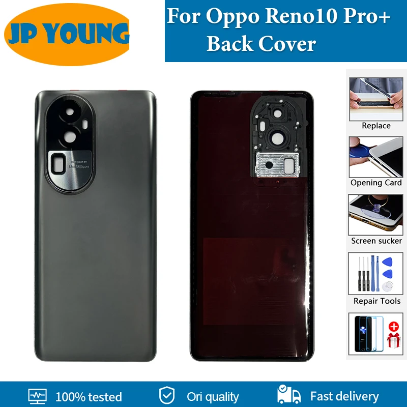 Original Back Cover Door For Oppo Reno10 Pro+ Back Battery Case PHU110 CPH2521 Rear Housing Cover For Reno10 Pro Plus Replace