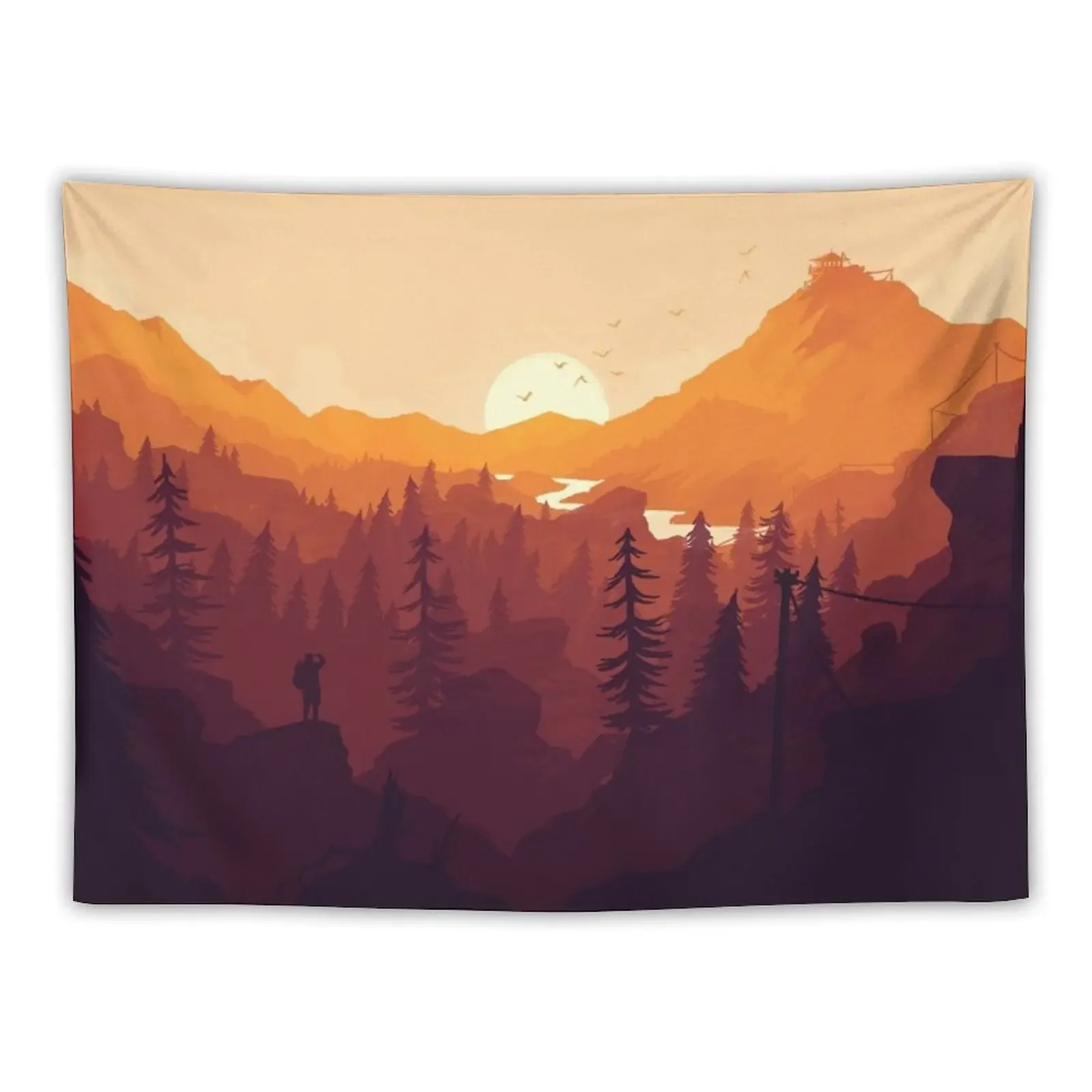 

Firewatch Art Design - 4k Tapestry Bed Room Decoration Home Decorations Tapestry