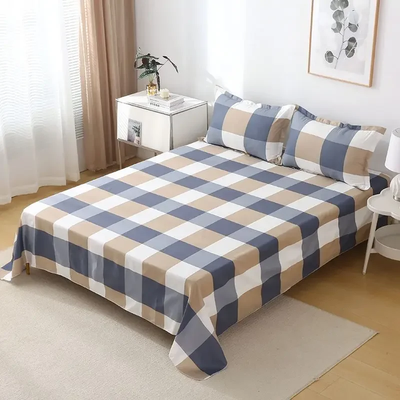 Double Size Flannel Bed Sheet Set for College Dormitory - Soft Anti-Slip Breathable All-Season Use