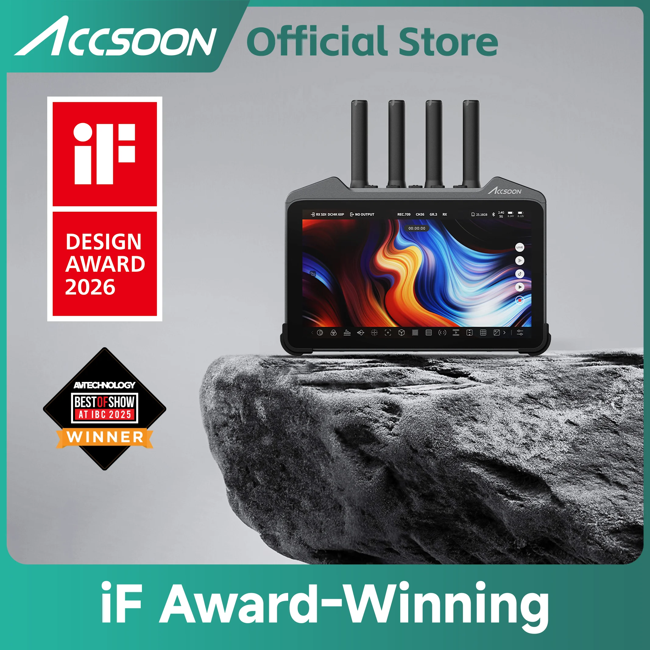 【 iF Award 】【 IBC Award 】All-in-One 5-in-1 Accsoon CineView M7 Pro wireless Transmitter Receiver