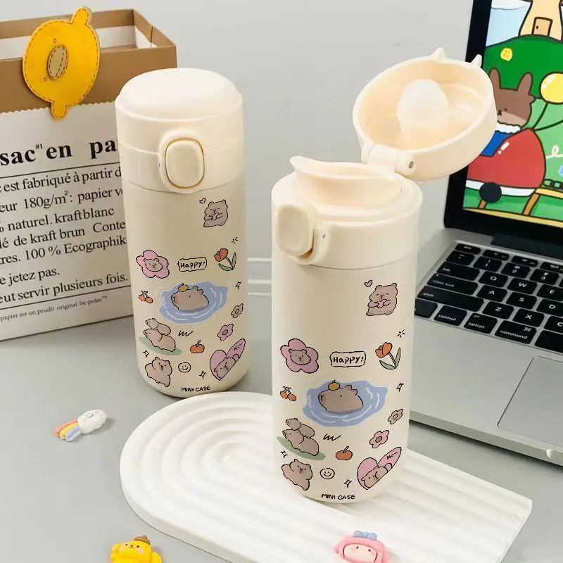 

Capybara Stainless Steel Thermos Capybara Flask Thermos Cup High Value Cute Capibala Kids Girl Water Cup Birthday Gift