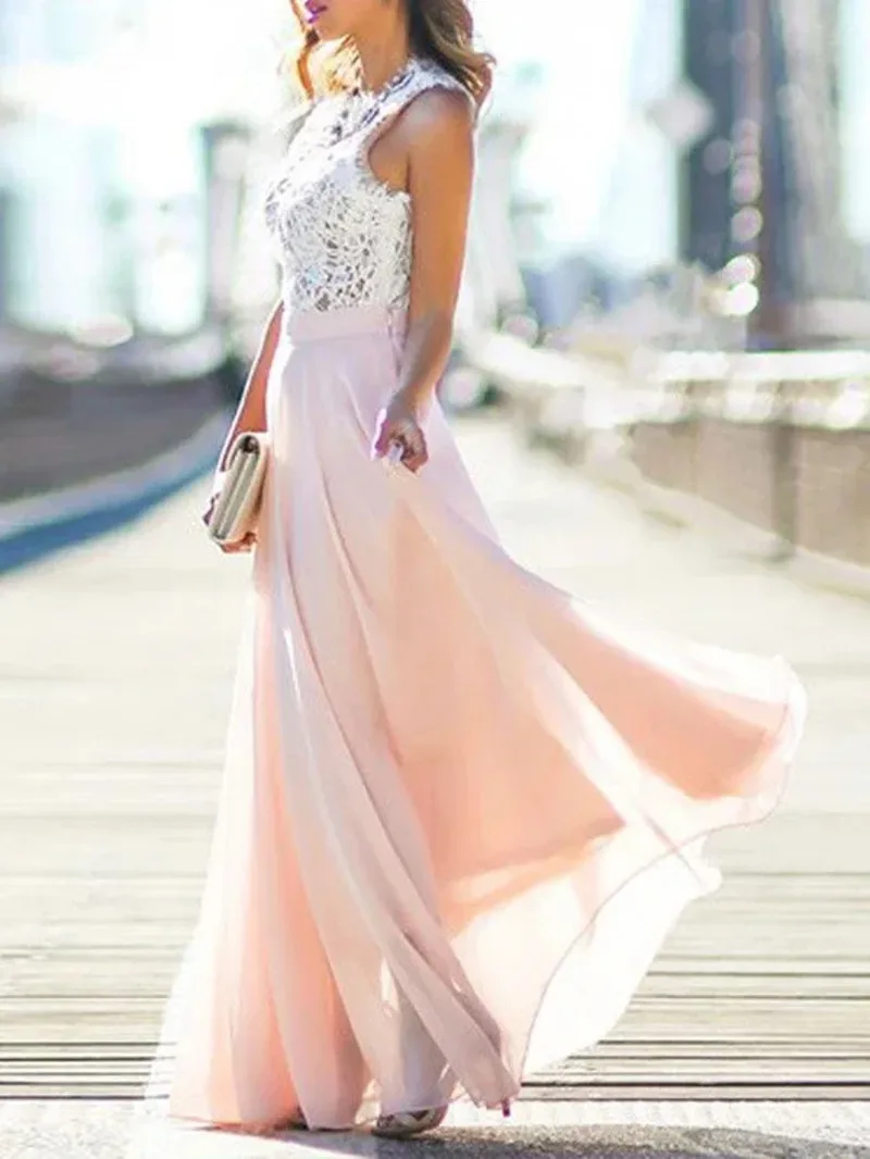 2025 New Duzeala Sring Evening Party Hollow Out Beach Dress Womens Boho Sleeveless Maxi Dress Party dresses sweet sexy N1IG