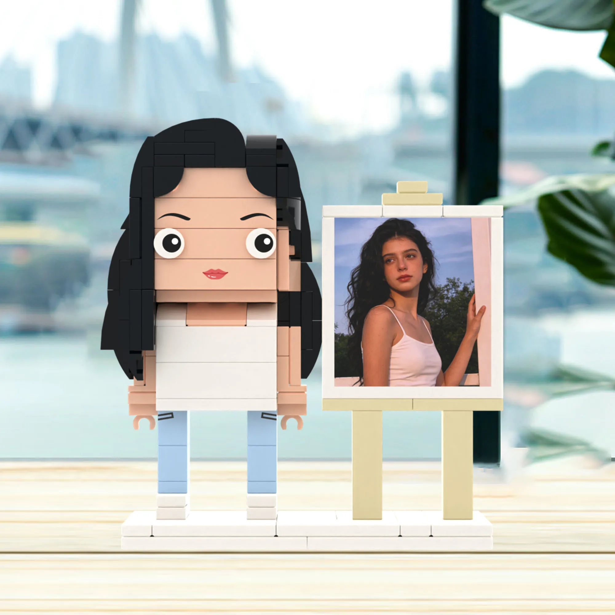 

Small Particle My Custom Brickfigures Building Blocks DIY Assembled Educational Toys One People Character Photo Customization