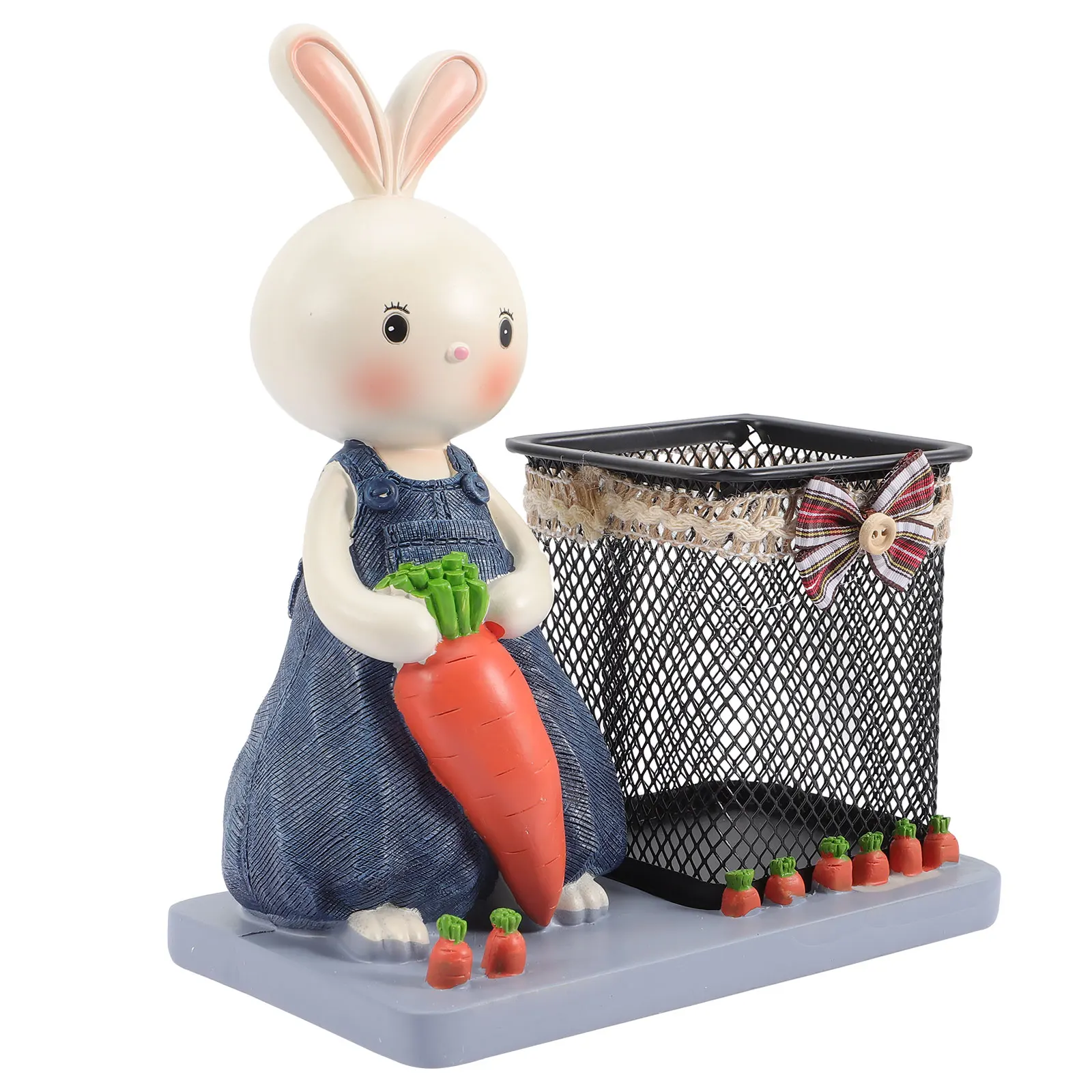 Rabbit Pen Bunny Cup Stationery Storage Desk Desktop Rabbit Decor ganizer Unbreakable Stationery Holder Student Desktop