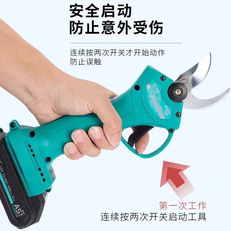 Professional Cordless Electric Fruits Tree Pruning Shears Thick Stem Trimming Scissors Comfortable Plastic Gardening Cordless