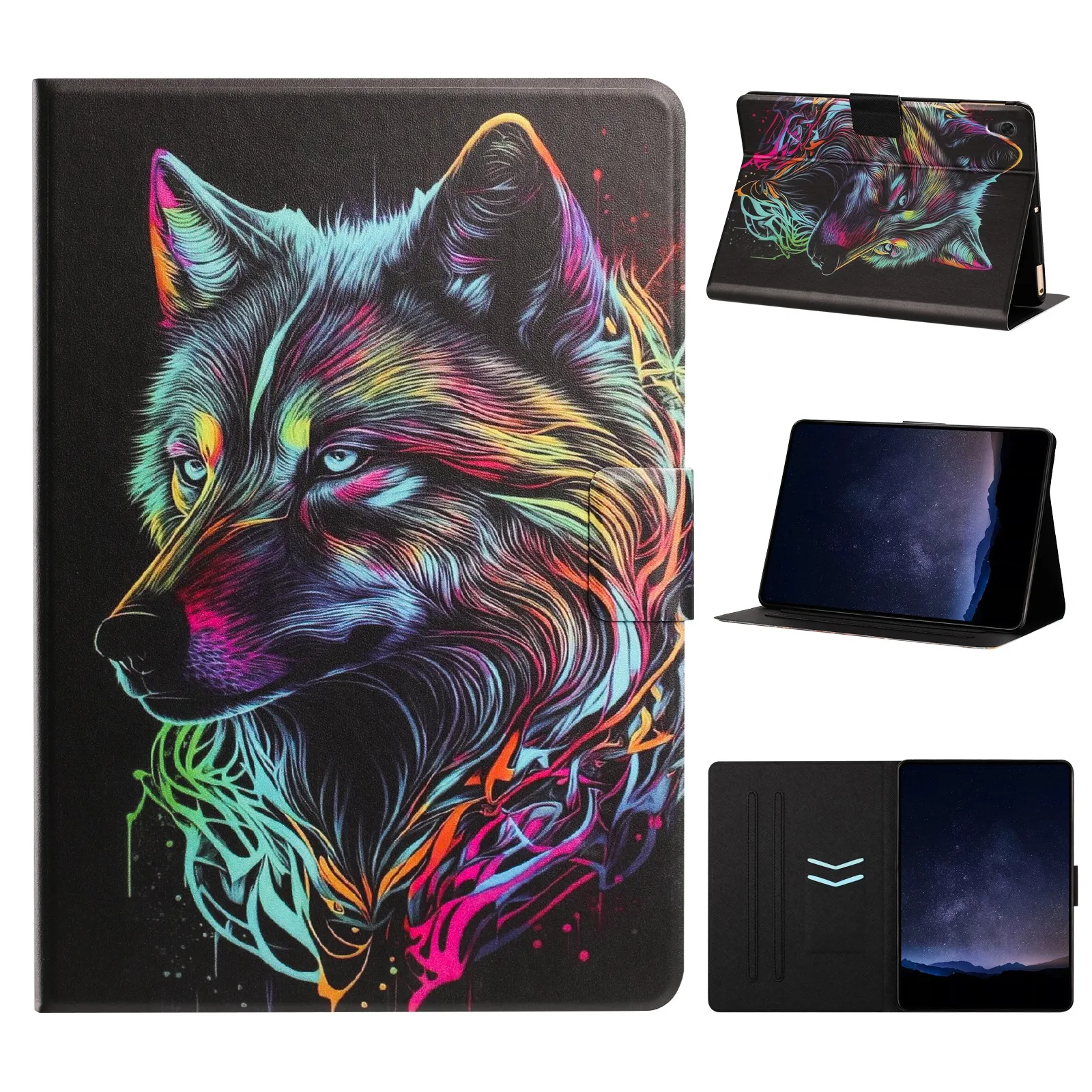 For Lenovo Tab M10 HD Gen 2 Tablet Case Leather Stand Case with Card Slots Litchi Pattern Magnetic Flip Protective Cover - Color