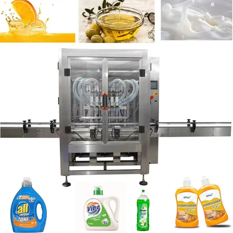 Máquinas Automáticas de Llenado de Botellas para Líquidos, Aceite, Salsa, Cerveza, Bebidas, Detergente, Detergente Químico, Lavado