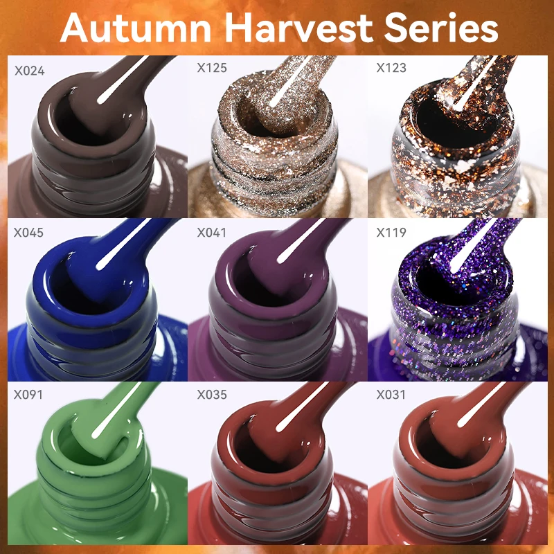 LILYCUTE 7ml Autumn Harvest Gel Nail Polish Red Brown Winter Series All For Manicure Semi Permanent Soak Off UV LED DIY Nail Art