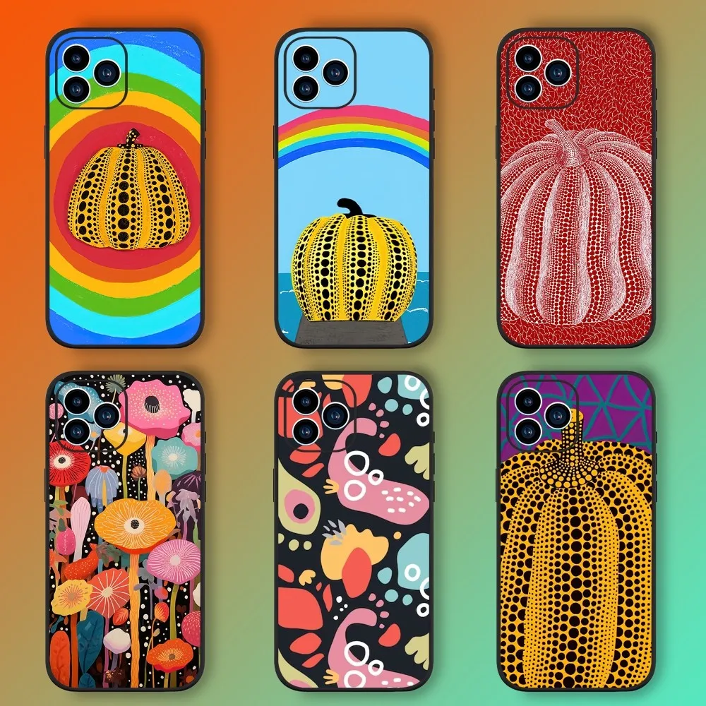 Yayoi Kusama Art Phone Case For Samsung Galaxy S24 S23 S22 S21 S20 FE S10 S9 S10E Plus Ultra Lite 5G Black Soft Shell