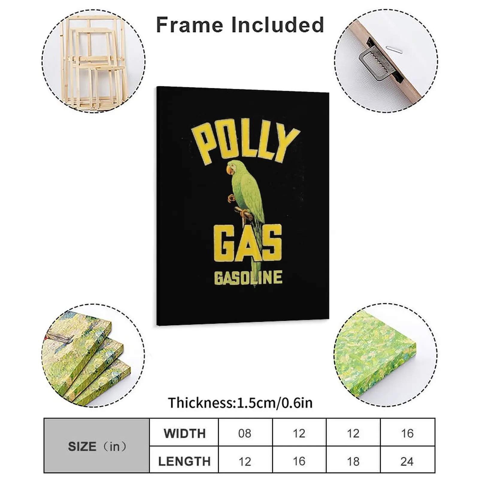 Polly Penn Motor Oil Can Vintage Gas Petroliana Bird Canvas Painting Cinema Wall Mural Framed Wall Paintings