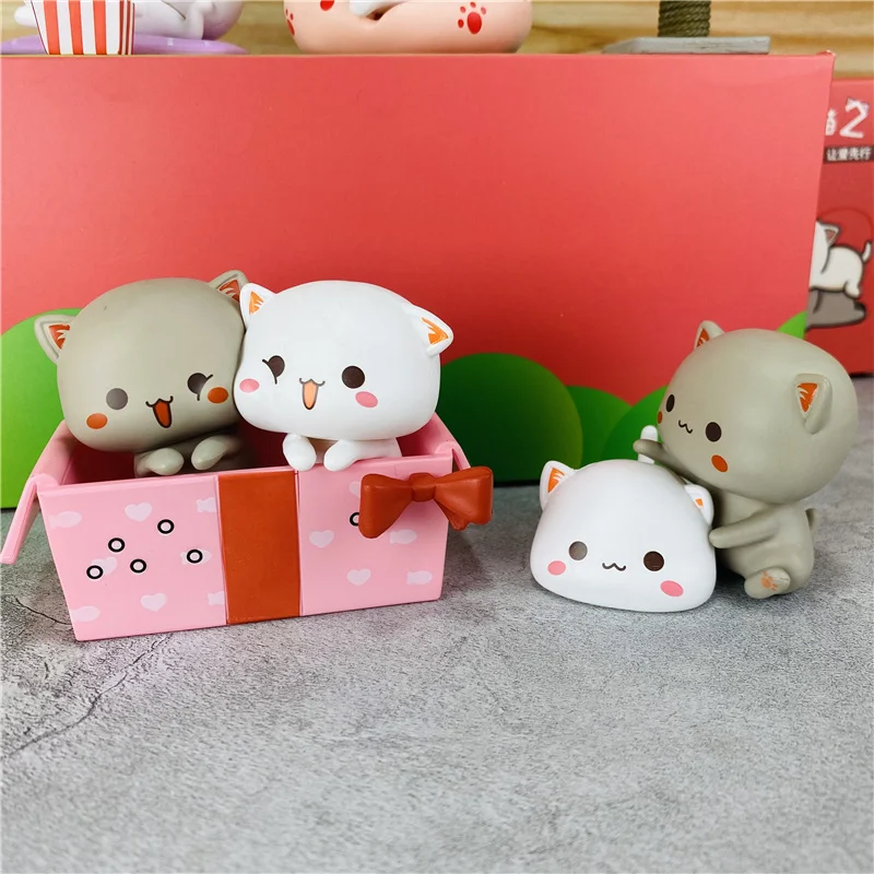 

Mitao Cat Blind Box Season 2 Mini Figure Model Mysterious Box Action Figure Cute Cartoon Doll Guess Bag Ciega Kid Birthday Gift