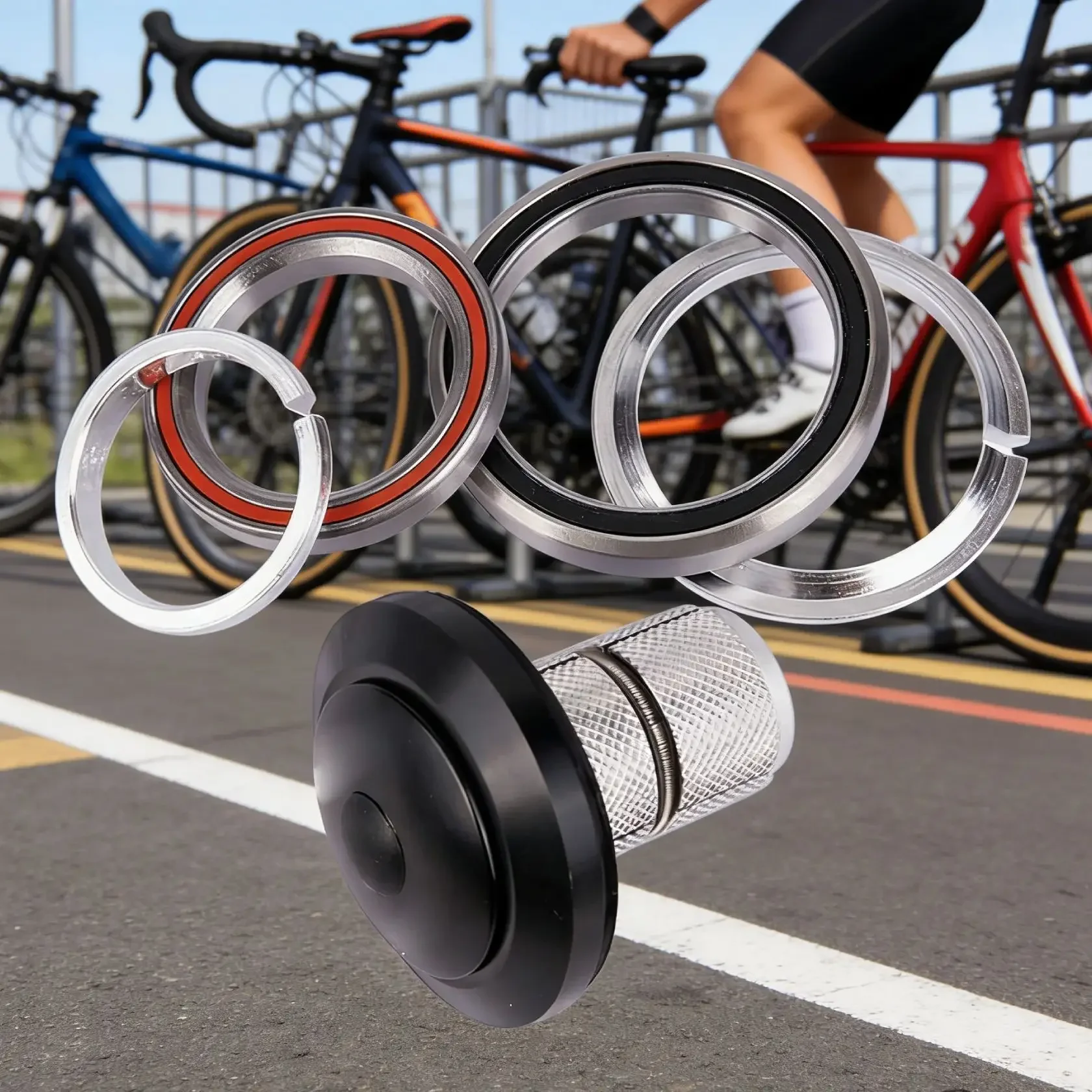 

Велосипедная рулевая колонка 42-52 мм с двойными герметичными подшипниками для замены рулевой трубы 28,6 мм, аксессуары для велоспорта