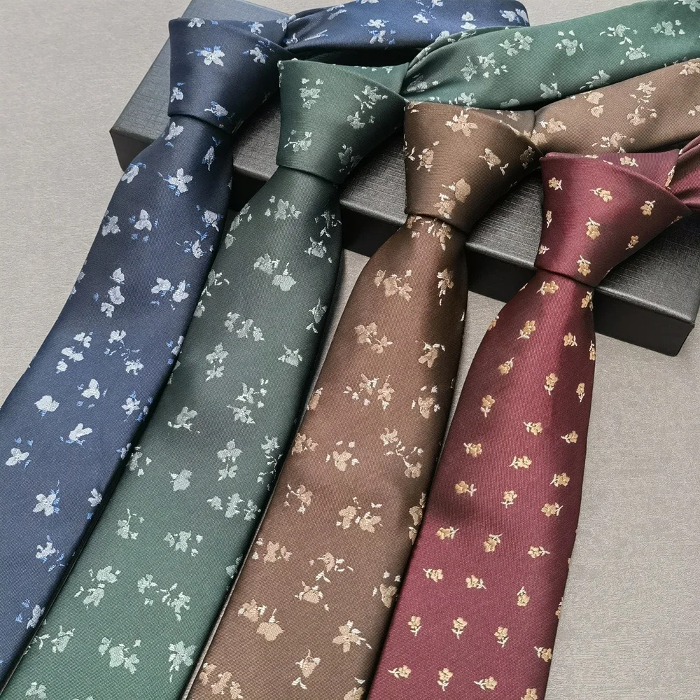 7 سنتيمتر ربطة عنق الأزهار للرجال أنيقة الطاووس الأزرق البط البري الرمادي أفضل بيع ربطة العنق الأعمال مكتب الإكسسوارات هدية