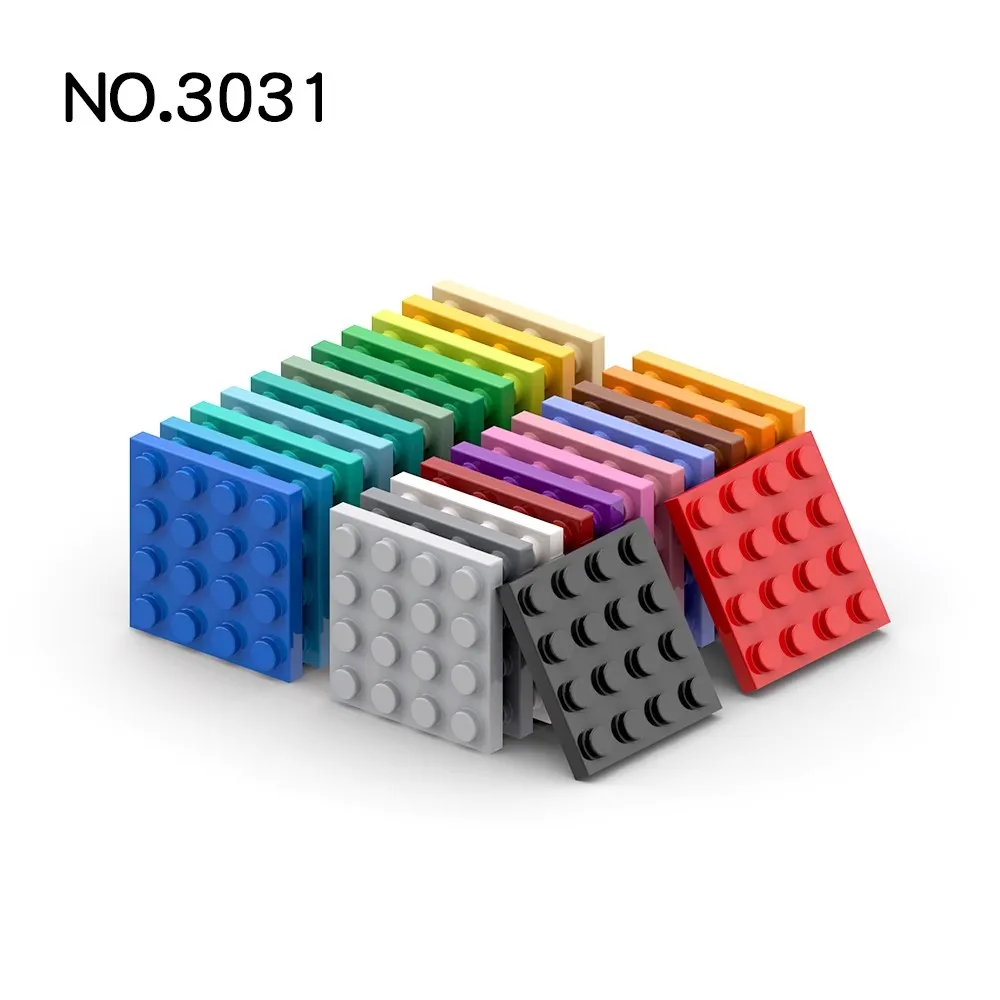 20Pcs MOC Parts 3031 Plate 4 x 4 Compatible Bricks DIY Assmble Building Blocks Particle Kids Puzzle Brain Toy Birthday Gift