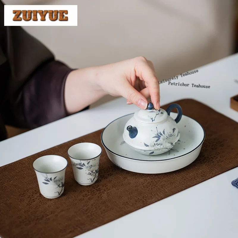 

Hand-painted Paeonia Lactiflora Tea Set Complete Set Antique Tea Ceremony Set Teapot And Tea Cup Set Teaset Supplies Decoration