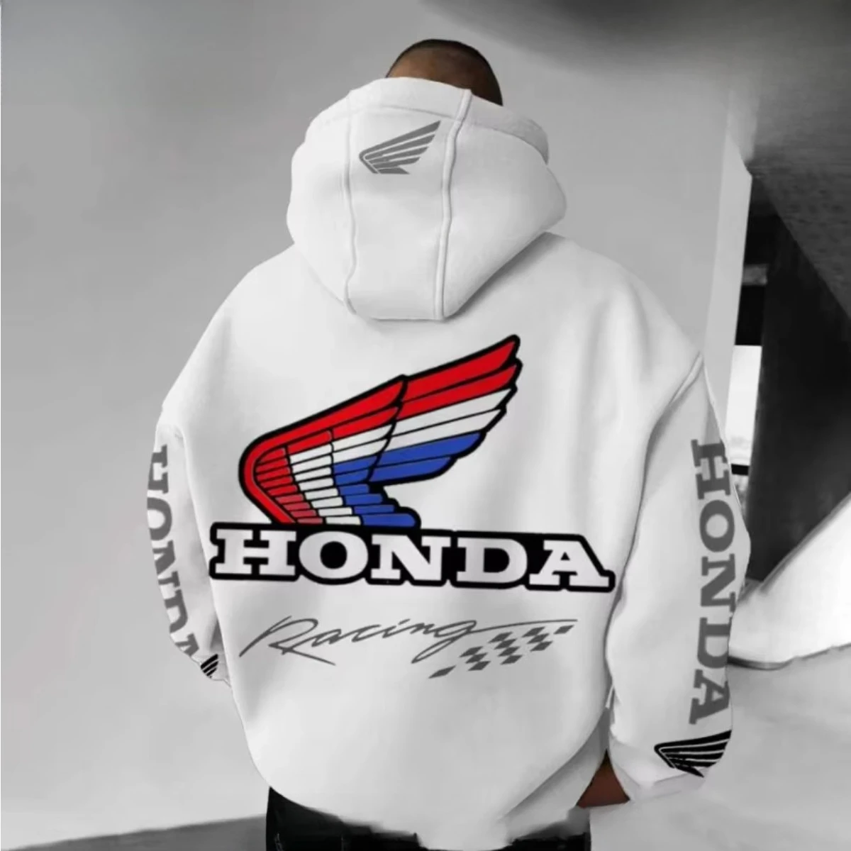 

HONDA Men's 2025 Fashion Hot American Style Honda Logo Hoodie Autumn Winter Women's General Street Wear Casual Hoodie Motorcycle