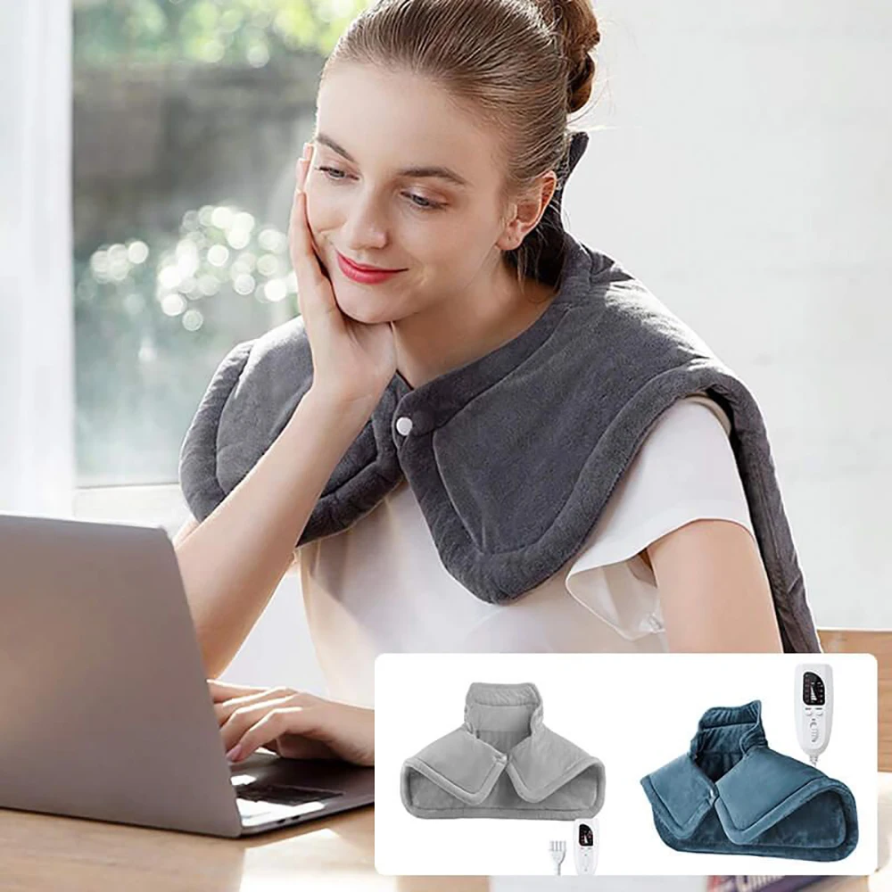 

Electric Heating Pad for Neck and Shoulders Washable Auto Shut Off Timers Warm Thermal Mat Heated Sheet Christmas Gifts