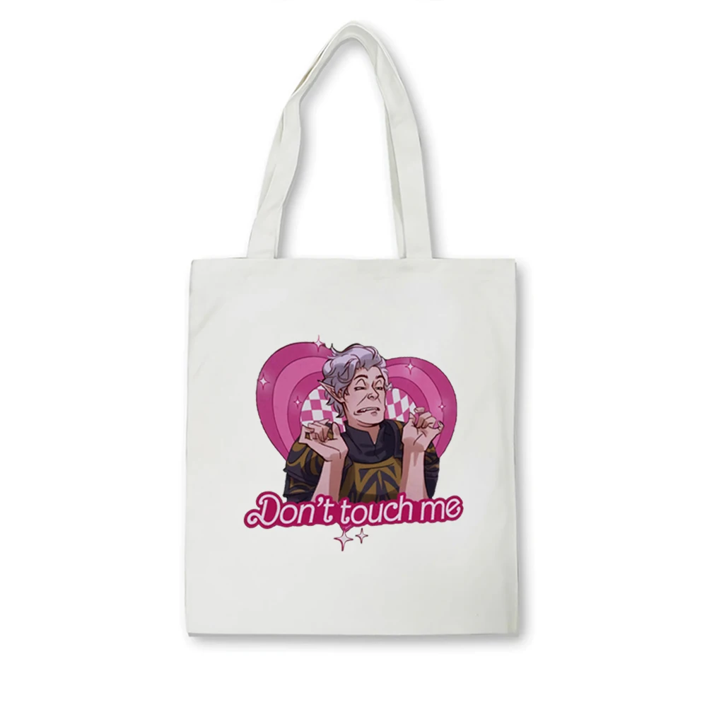 Astarion Don't Touch Me canvas bag Astarion Bg3 tote bag Fantasy and Gaming high elf casual shopping bag Astarion Rogue