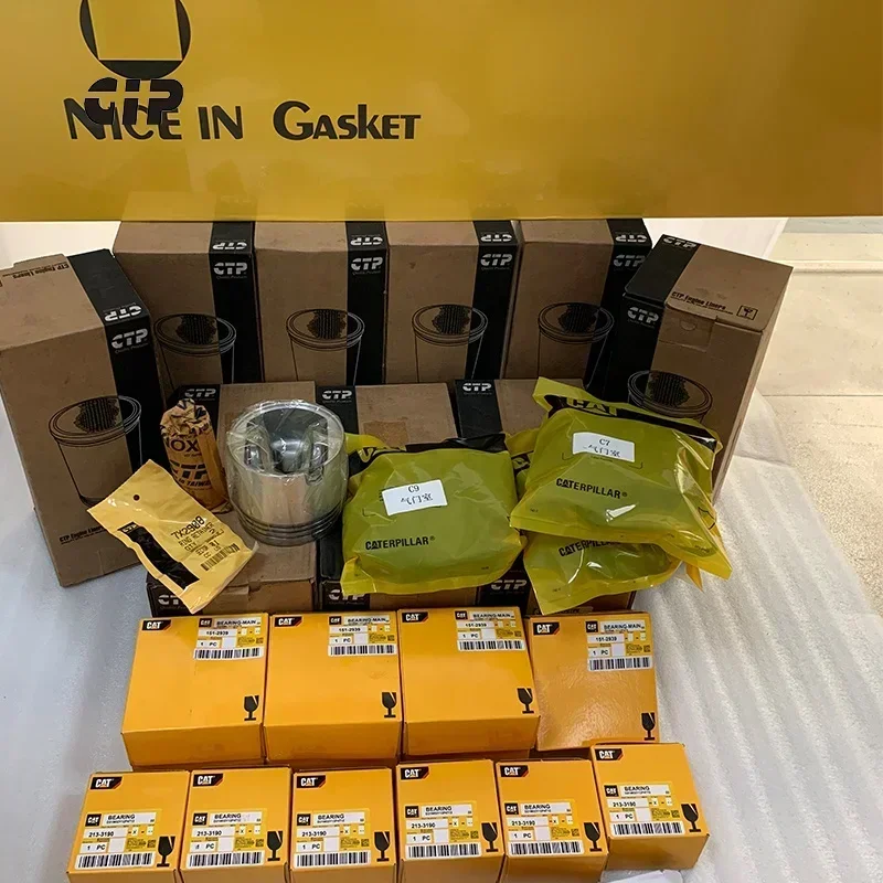 قطع غيار حفارة CAT عالية الجودة طقم حشيات المحرك C6.4 C6.6 C7 C10 C13 C15 C18 طقم تصليح