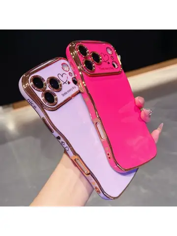 Side Love Electroplating Case For iPhone 17 Pro Max 17 Air 16 15 14 Plus 13 12 11 Pro Max 17Pro Max Cover Lens Shockproof Bumper