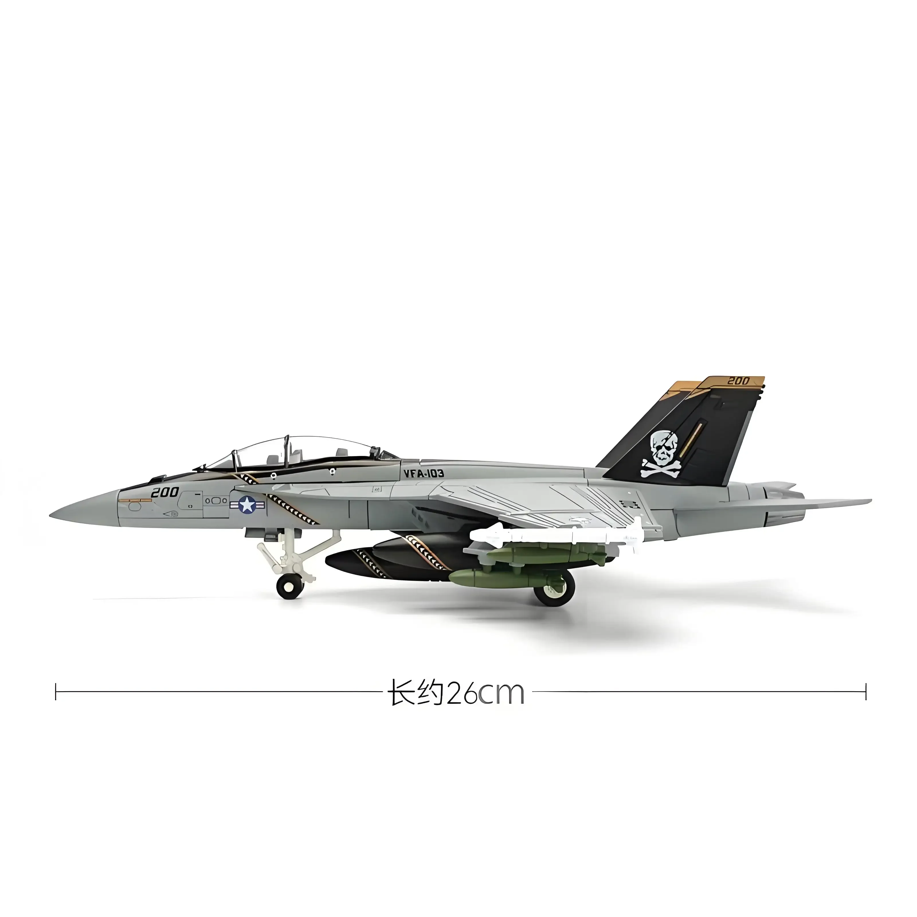1:72 Scale Replica F18 FA-18 VF103 Grumman Tomcat Super Hornet F/A-18F Pirate Flag Fighter US Navy Plane Military Model