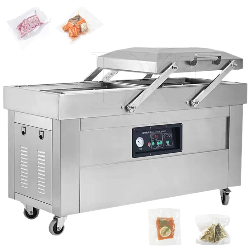 

Industrial Automatic Double Chamber Vacuum Bag Packing Packaging Sealing Sealer Machine For Food