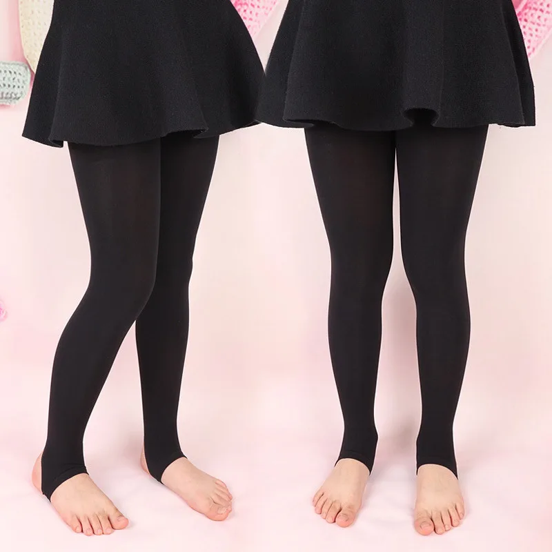 2 Pieces/Lot Girl Pantyhose Children Thin Fashion Velvet Leggings Step Foot Pants For 3-12 Year Student Kids Ballet Dance Tights