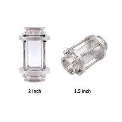 KegLand 2/1.5 Inch Tri Clover - Sanitary Sight Glass Pipe Sanitary Flow Sight Glass Beer Brewing Equipment