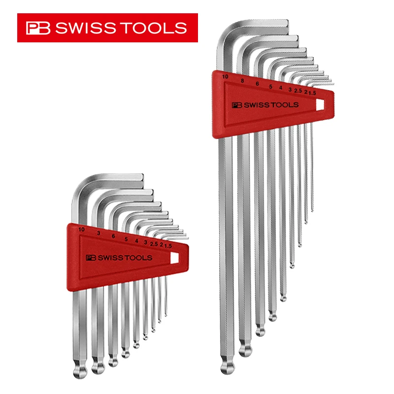 

PB SWISS Tools Ball End L-Key Set Long Hex Wrench Sets Mutifunctional Allen Key PB 212.H|LH|DH|LDH|LR|3212.LH