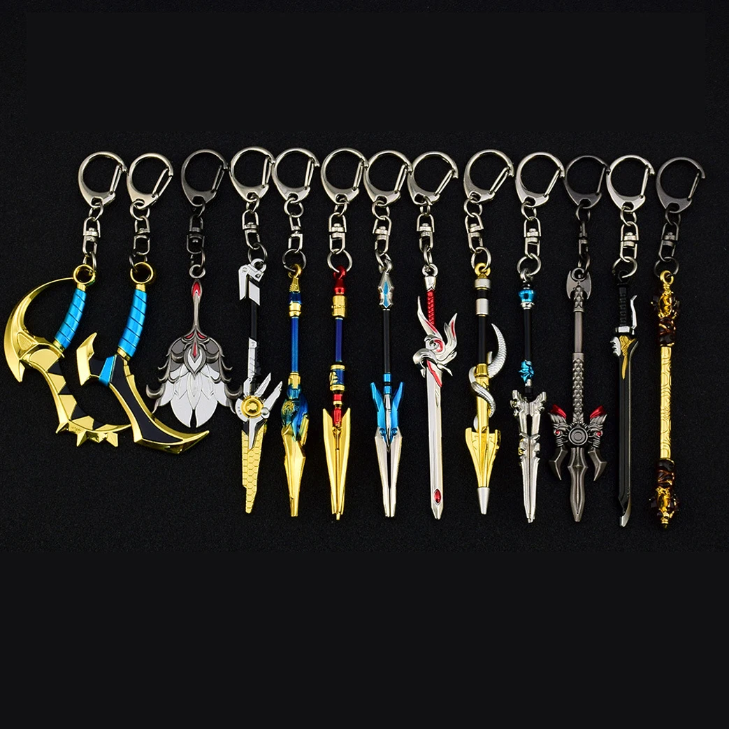 Keychains Set Reaver Karambit Knife Vandal Metal Game Peripheral Metal Sword Model Keychains Pendant Gifts Toys