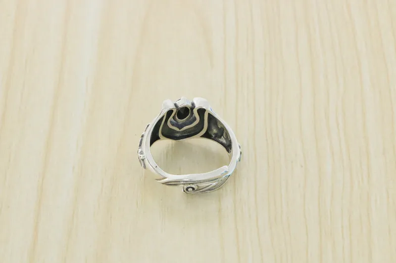 Bague en forme de coeur en argent regardé S925 pour femme, design de tempérament, fouet avancé, INS, index simple, luxe littéraire