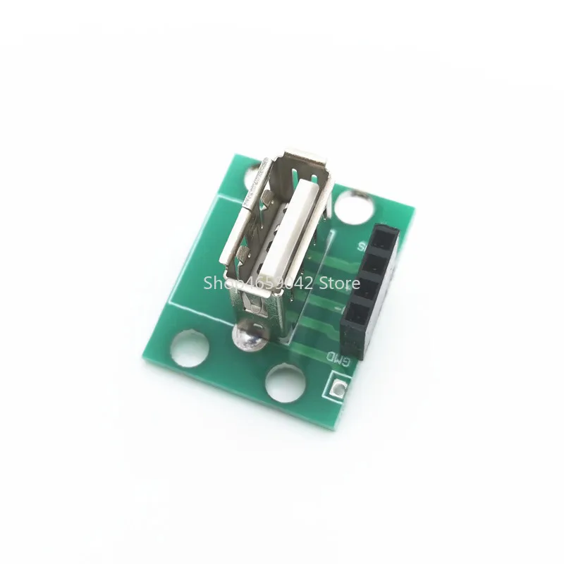 5pcs USB2.0 Conversion Circuit Board 180 Degree Vertical Usb Female Head with 2.54mm Spacing Connector Adapter