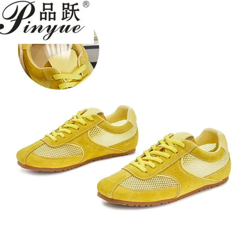 

Женские кроссовки в сетку, новые летние немецкие тренировочные туфли для женщин, женская обувь большого размера на плоской подошве, размер 35-40