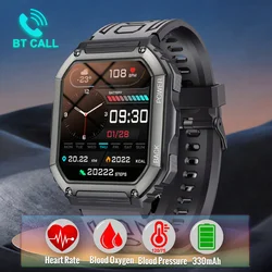 Voor Xiaomi Android Smart Horloge Mannen Tactische Militaire Bluetooth Call Bloeddruk Waterdicht 2022 Full Touch Smartwatch Outdoor