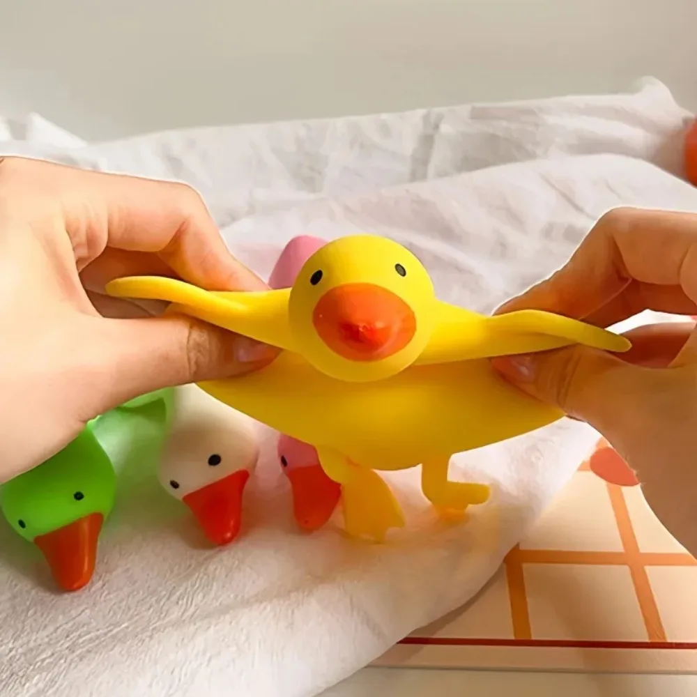 Soft and cute stress-relief duck toy, adorable goose-shaped plush animal for tension release, stretchable fidget toy to ease str