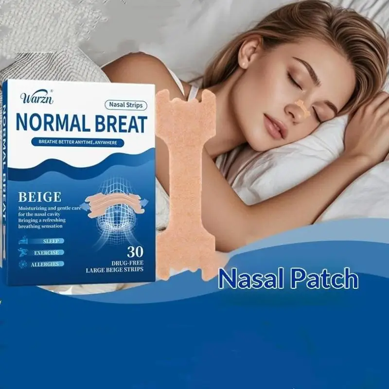 12/30Pcs Anti Snore Nasal Strips Effective Nasal Passage Expansion Gentle Adhesive Improve Night Sleep Breathing Snoring Relief