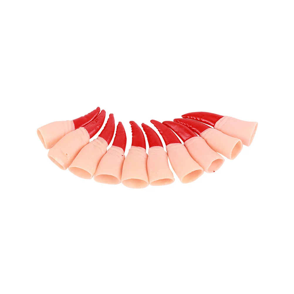 

20 шт. накладных когтей ведьмы, цвет кожи, премиум-пластик, для костюмированной вечеринки, Хэллоуина, косплея, фальшивые ногти ведьмы