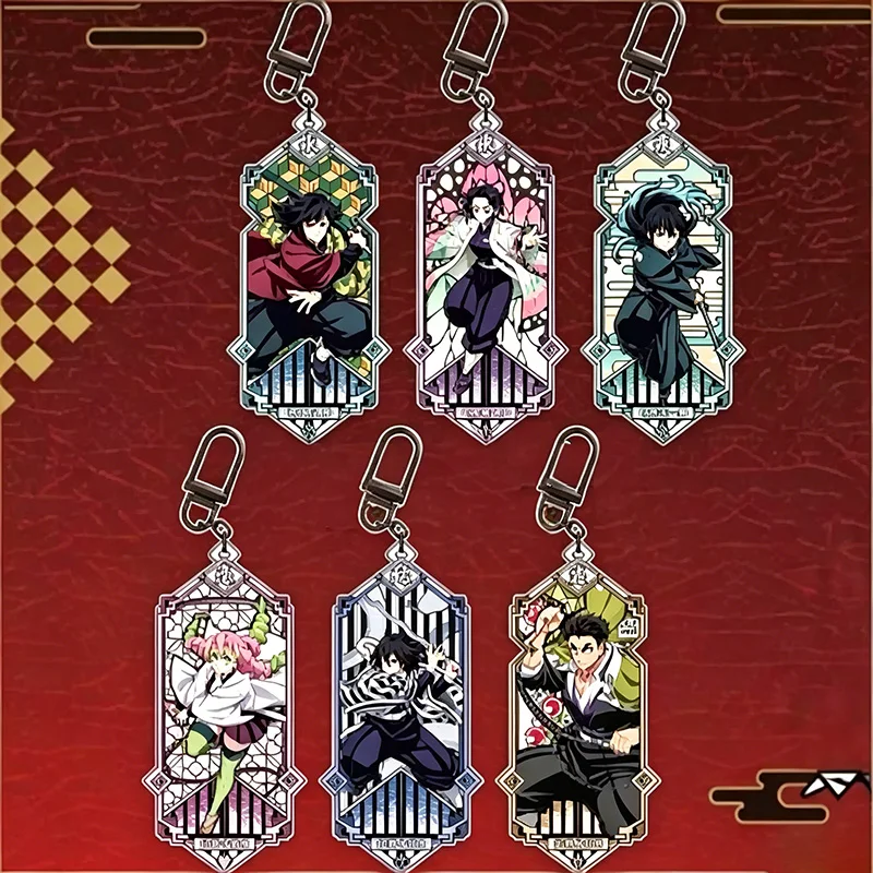 Genuine KAYOU Demon Slayer Kimetsu No Yaiba Vol.1 Metal Blind Box Key Chain Hanging Ornament Collectible Gift for Anime Fans