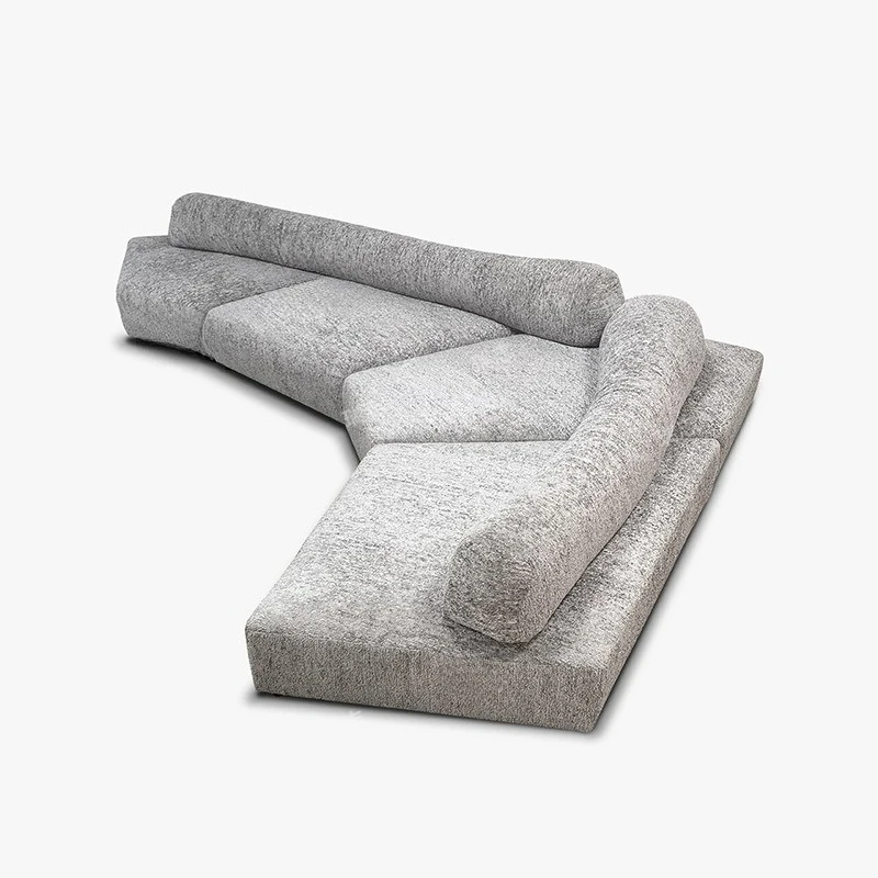 

Rock sofa, caterpillar fabric, minimalist Internet celebrity designer living room large flat module, tofu block sofa