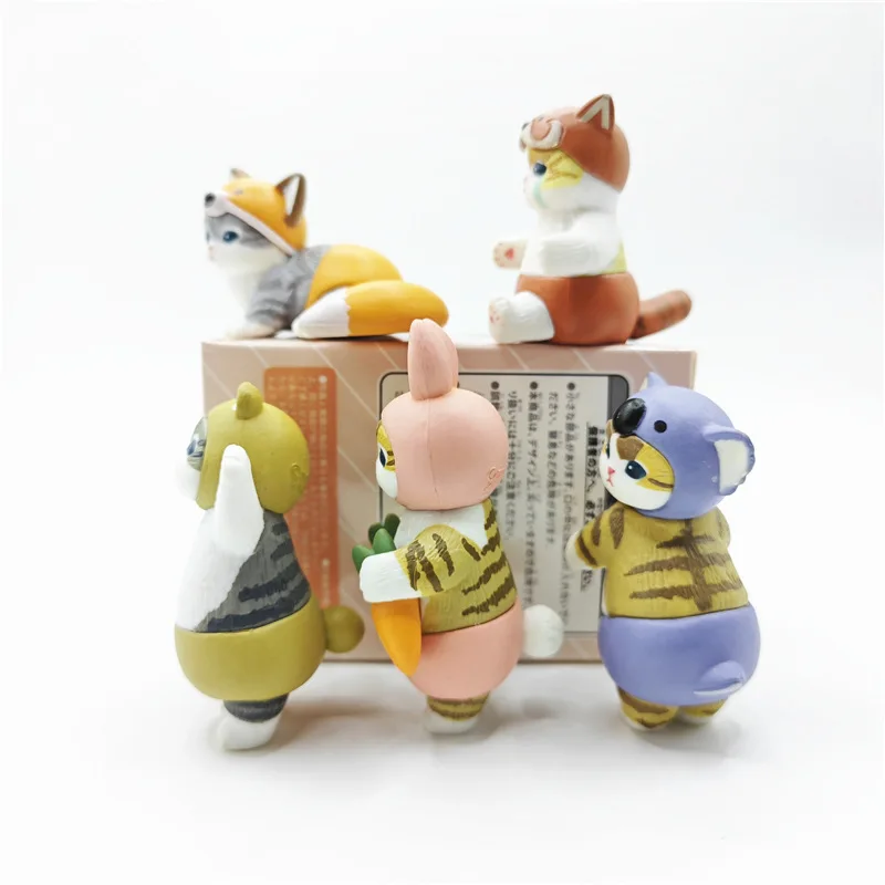 Mofusand Animal Dress-up Series: Cute Cat with Rabbit Headgear Action Figure Collectible Blind Box Toy