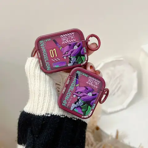 Neon Genesis Evangelion Asuka hörlursfodral söt skönhet lämplig för AirPods 1 2 3 4Pro tecknat fodral högtid pojkar födelsedagspresenter 8 best sales Hörlurar Evangelion - №7
