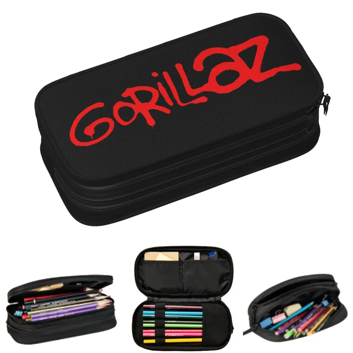 

Gorillaz пеналы для студентов, подарки, коробка для ручек, сумка для карандашей, большая емкость, пенал, держатель для ручек