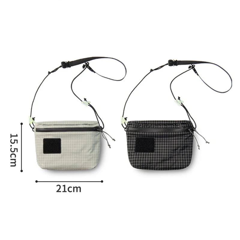 Mountaineer Shoulder Bag 3L Ultralight Storage Bag Outdoor Leisure Fashion Satchel Waterproof Zipper Adjustable Rope Buckle Bag